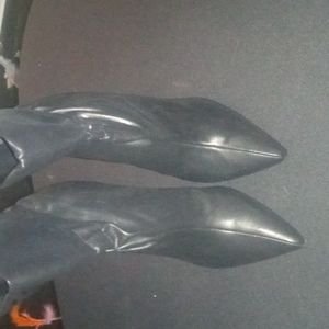 Express patent leather booties